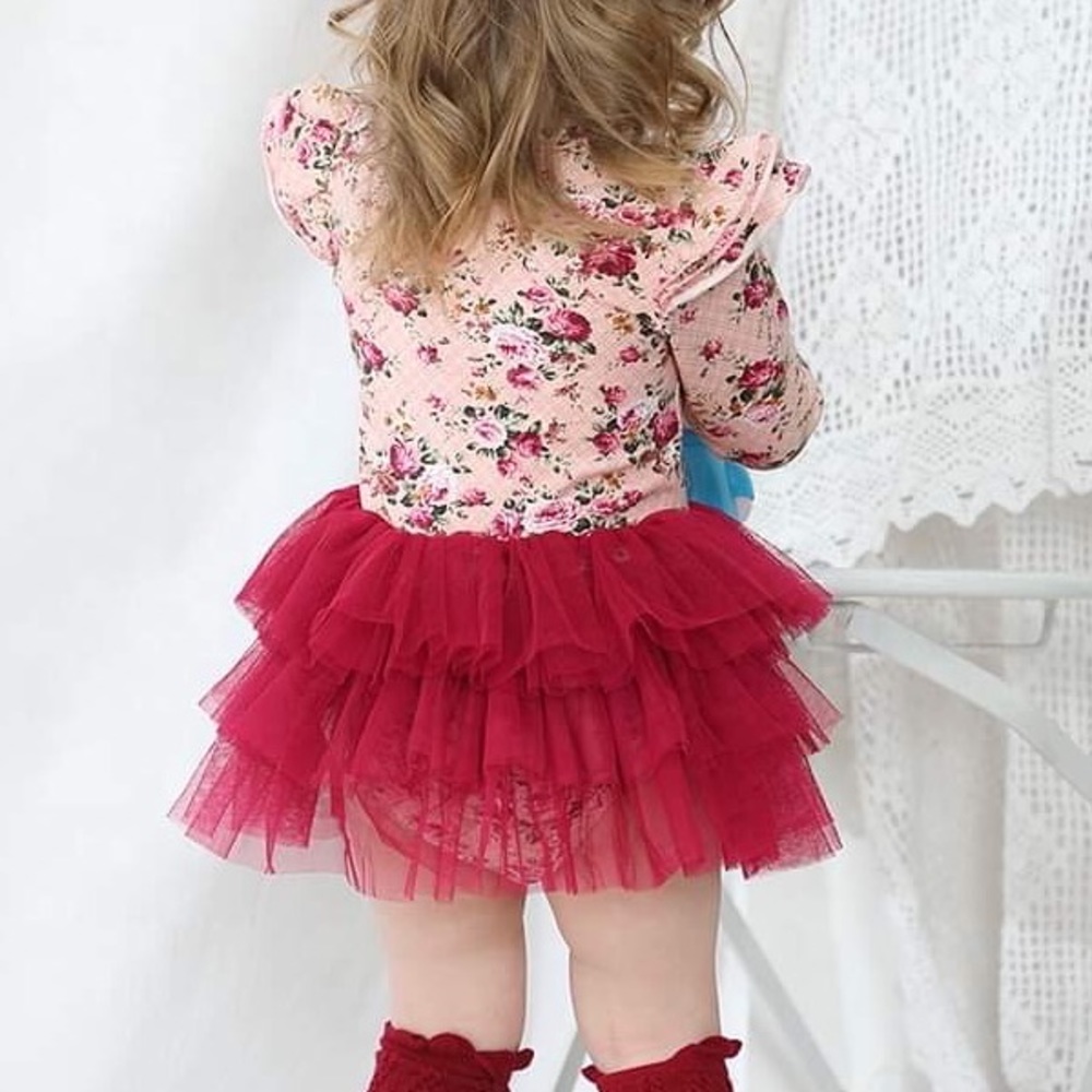 Ruffle tulle dress for 1-3 Years old - Picture 2 of 3